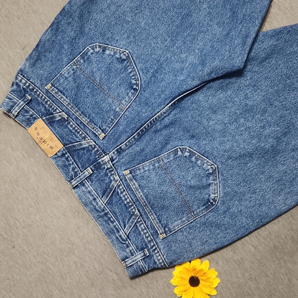 RARE!! Vintage Lee Riders High Rise Relaxed Baggy Taper Leg Blue Denim Mom Jeans